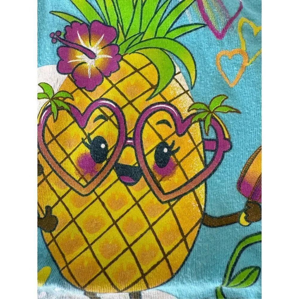 Children’s Place small 5/6 nerdy pineapple, casual, summer graphic short sleeve